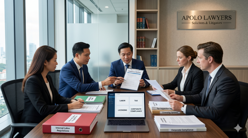 Alt text: Compliance checklist for labor, tax and corporate governance in Vietnam